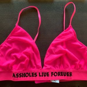 ALF neon pink mesh bralette